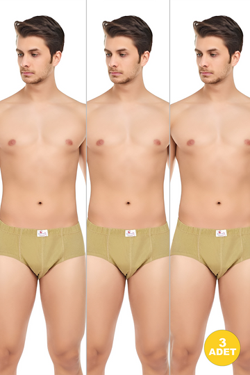 Erkek 3'lü Ekonomik Yeni Yeşil Slip Külot - Özel Paketinde