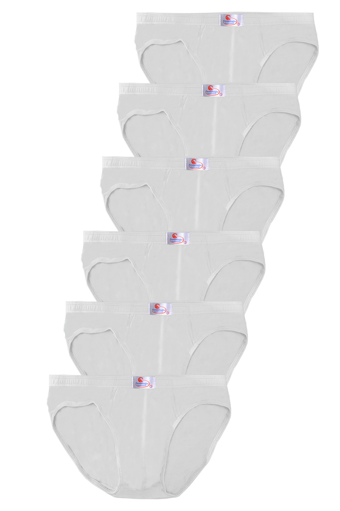 Erkek 6'lı Ekonomik Beyaz Slip Külot - Özel Paketinde