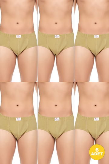 Erkek 6'lı Ekonomik Yeni Yeşil Slip Külot - Özel Paketinde
