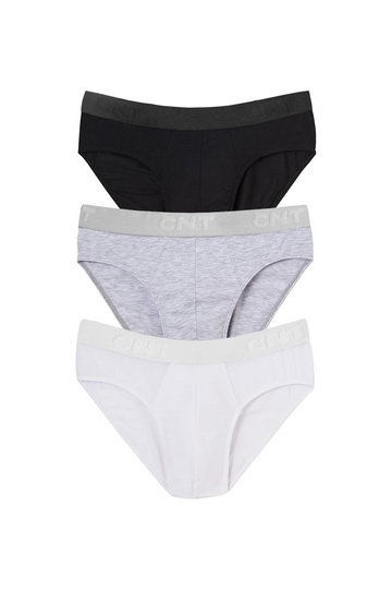 Erkek 3'lü Likralı Karışık Slip Külot - Premium Ambalajlı Paketinde