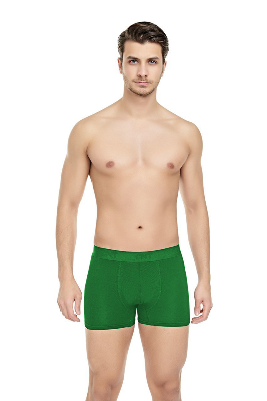 Erkek 3'lü Likralı Yeşil Boxer - Premium Ambalajlı Paketinde