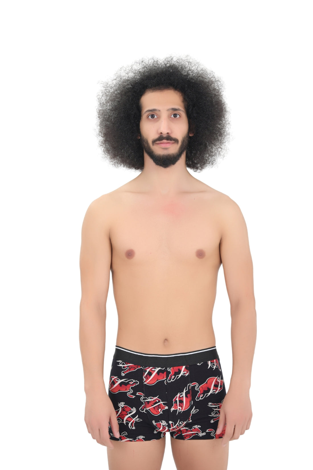 Erkek 3'lü Likralı Desenli Karışık-4 Boxer - Özel Paketinde