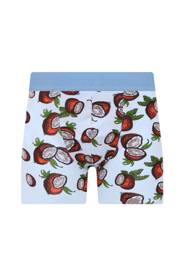 Erkek Tekli Likralı Coconut Desenli Boxer - Premium Ambalajlı Paketinde