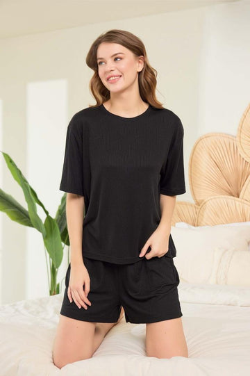 Aydoğan Kadın Siyah %95 Lyocell %5 Elasthan Pijama Takımı