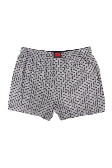Erkek Tekli Desenli Düğmeli Rahat Boxer Şort - Özel Premium Paketinde