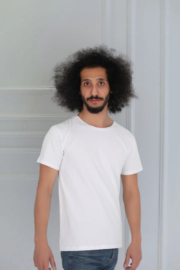 Erkek Tekli Sıfır Yaka Beyaz Fanila - Özel Premium Paketinde