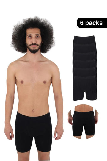 ERKEK 6 LI ÖZEL PAKET MİKRO FİBER ESNEK DİKİŞSİZ UZUN BOY BOXER