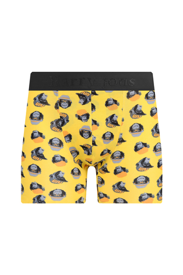 Erkek Tekli Likralı Monkey Desenli Boxer - Premium Ambalajlı Paketinde