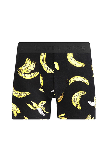 Erkek Tekli Likralı Banana Desenli Boxer - Premium Ambalajlı Paketinde