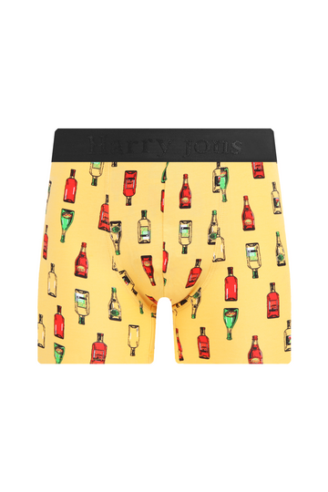 Erkek Tekli Likralı Bottle Desenli Boxer - Premium Ambalajlı Paketinde