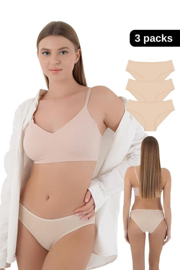Kadın Günlük Bikini Külot Premium Paketinde Penye Esnek Kumaş