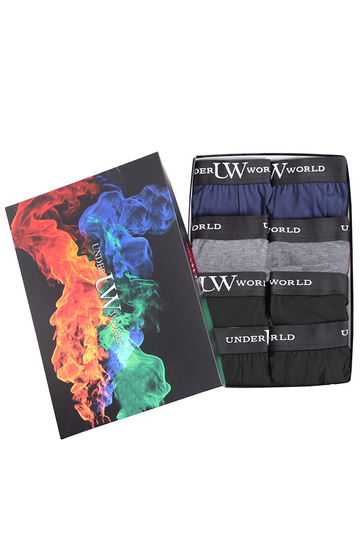 Erkek 8'li Likralı Karışık-3 Premium Boxer - Özel Elegance Kutusunda