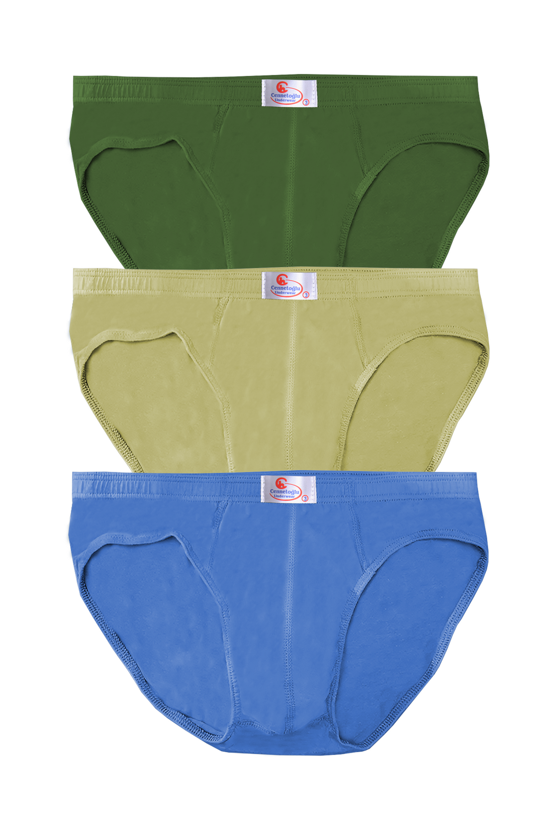 Erkek 3'lü Ekonomik Karışık-2 Slip Külot - Özel Paketinde