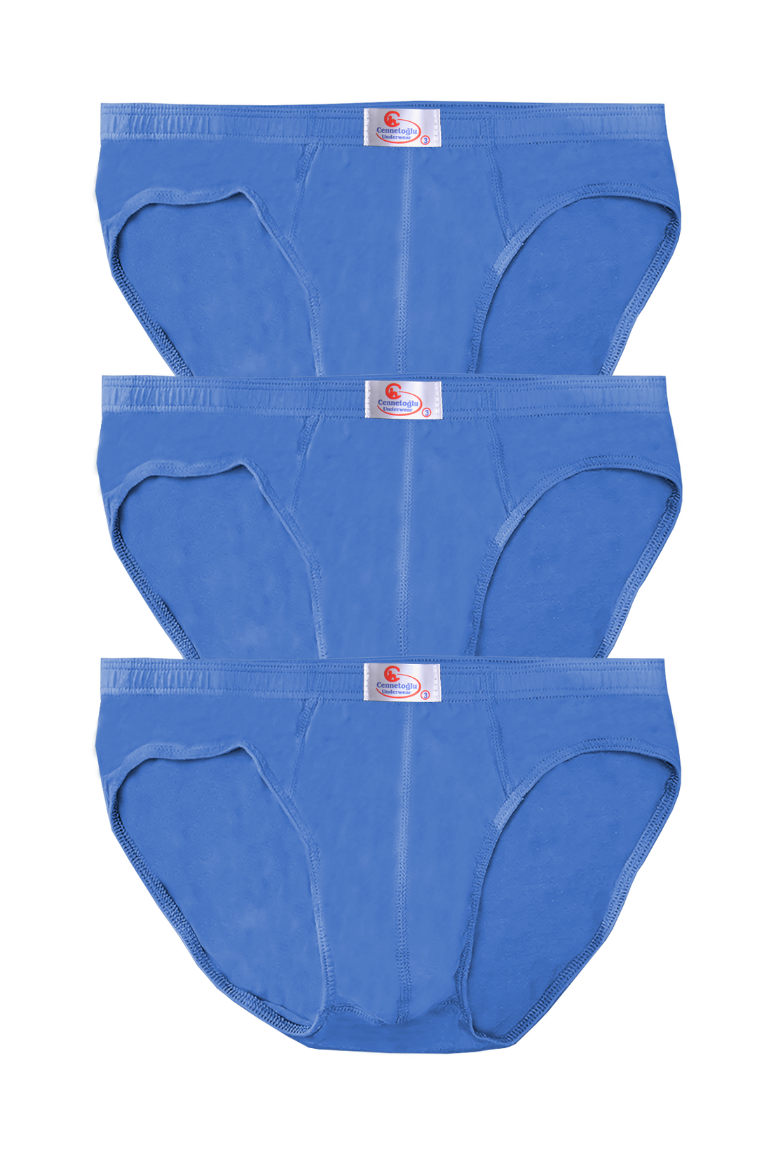 Erkek 3'lü Ekonomik Mavi Slip Külot - Özel Paketinde