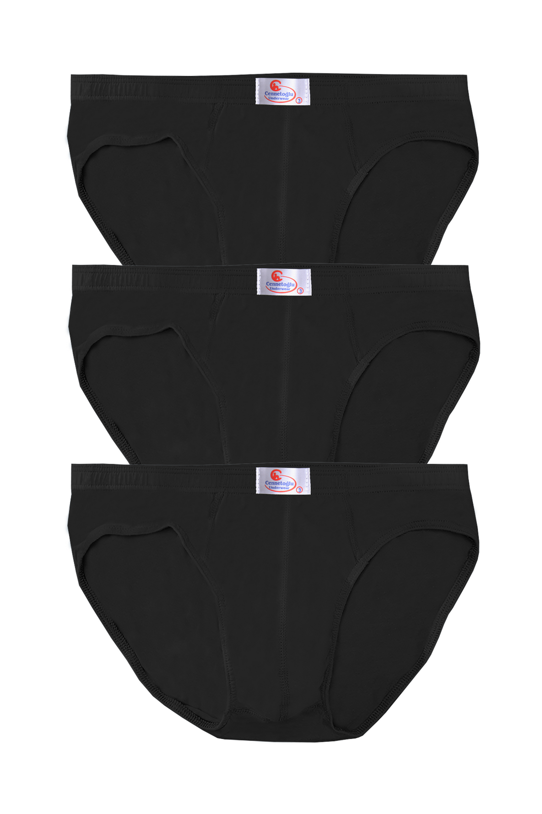 Erkek 3'lü Ekonomik Siyah Slip Külot - Özel Paketinde