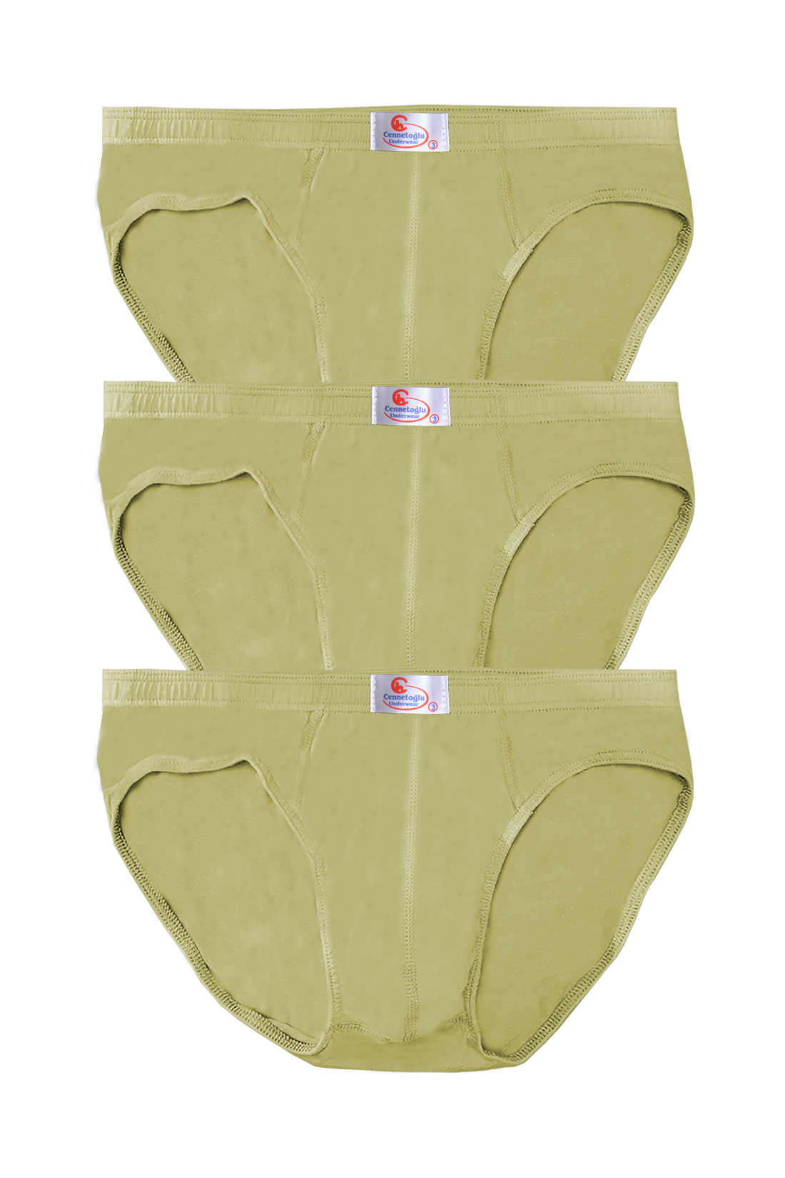 Erkek 3'lü Ekonomik Yeni Yeşil Slip Külot - Özel Paketinde