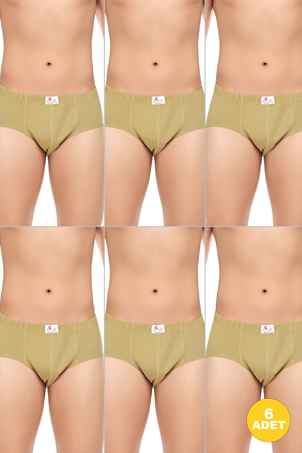 Erkek 6'lı Ekonomik Yeni Yeşil Slip Külot - Özel Paketinde