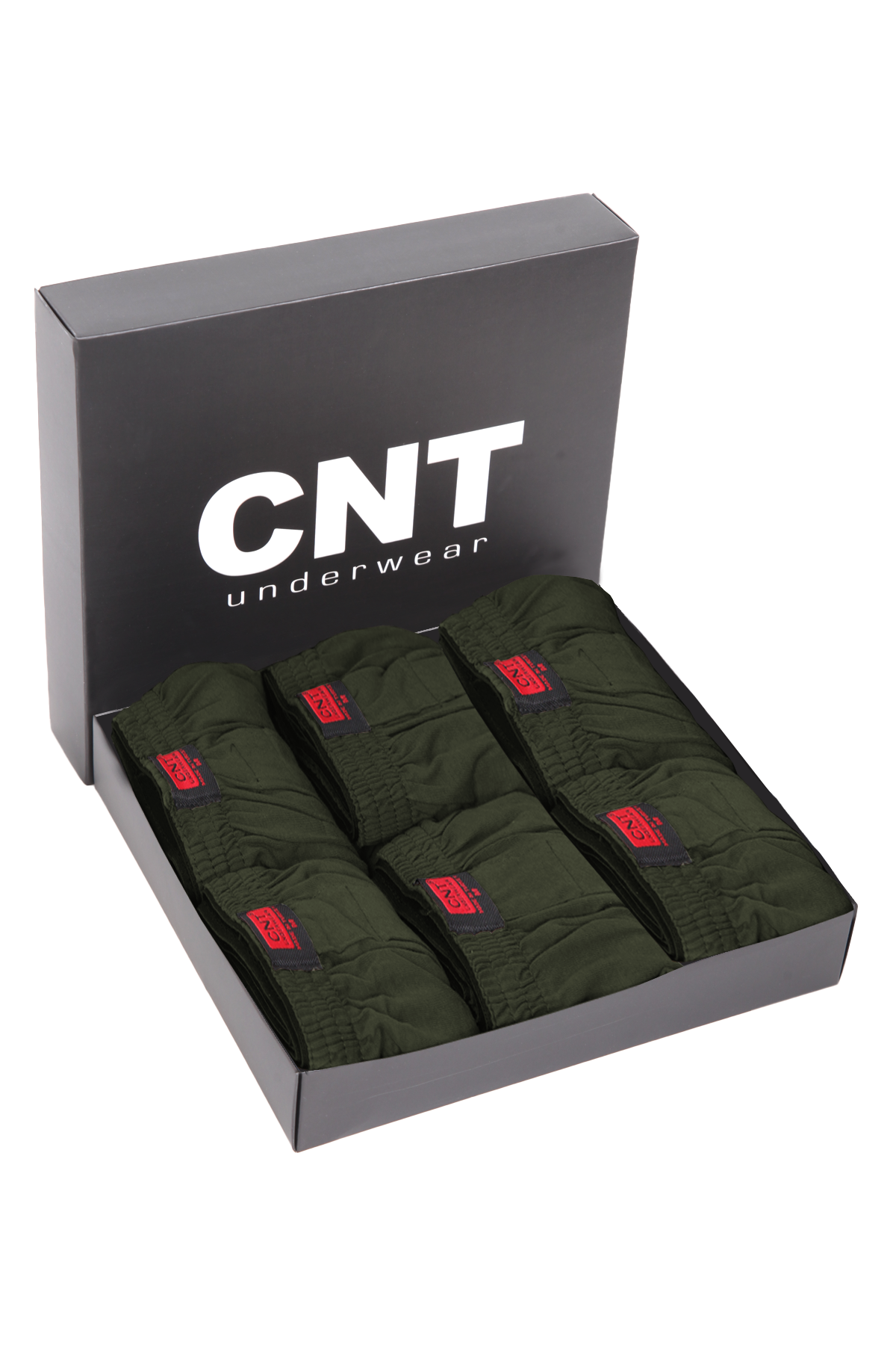 Erkek 6'lı Penye Düğmeli Rahat Yeşil Boxer - Özel Premium Paketinde
