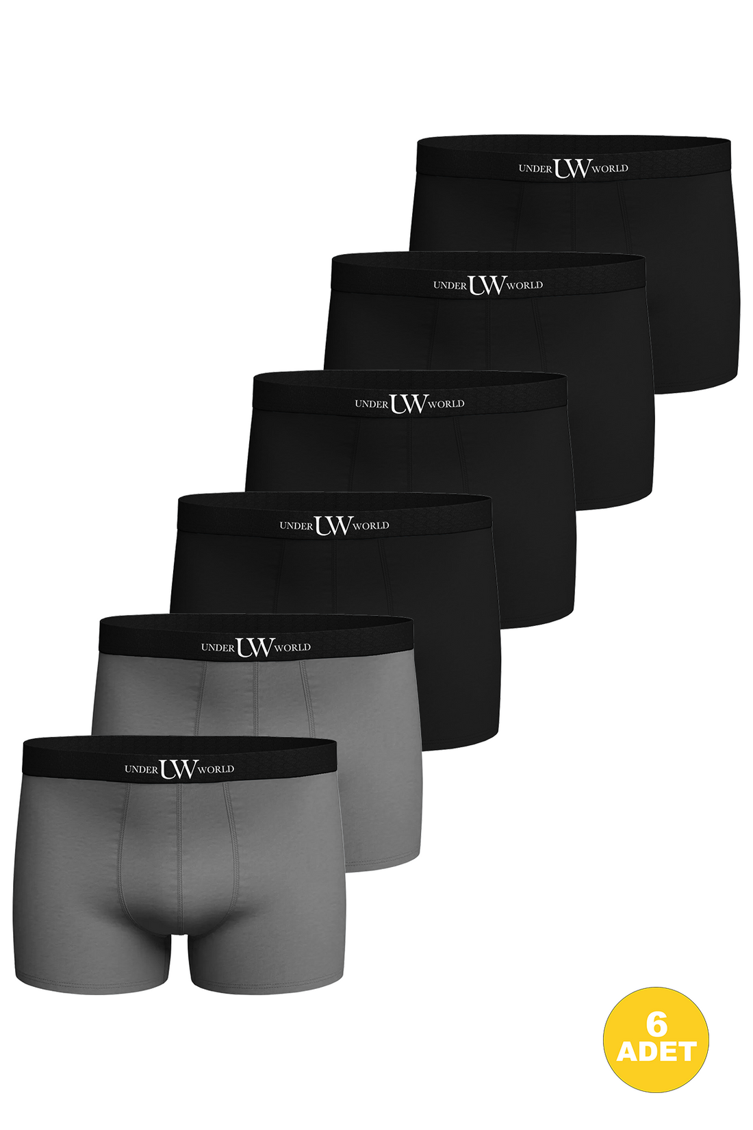 Erkek 6'lı Likralı Karışık-1 Premium Boxer - Özel Elegance Kutusunda