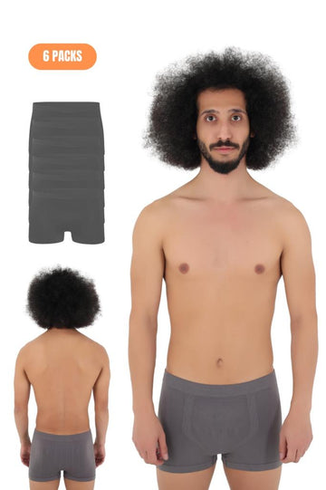 Erkek 6'lı Premium Kutuda Dikşsiz Mikro Fiber Boxer Seti – Rahat Bel Lastiği Likralı