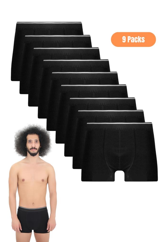 Erkek 9'lu Likralı Boxer Seti