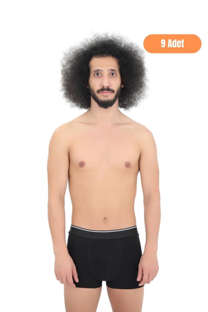 Erkek 9'lu Likralı Boxer Seti