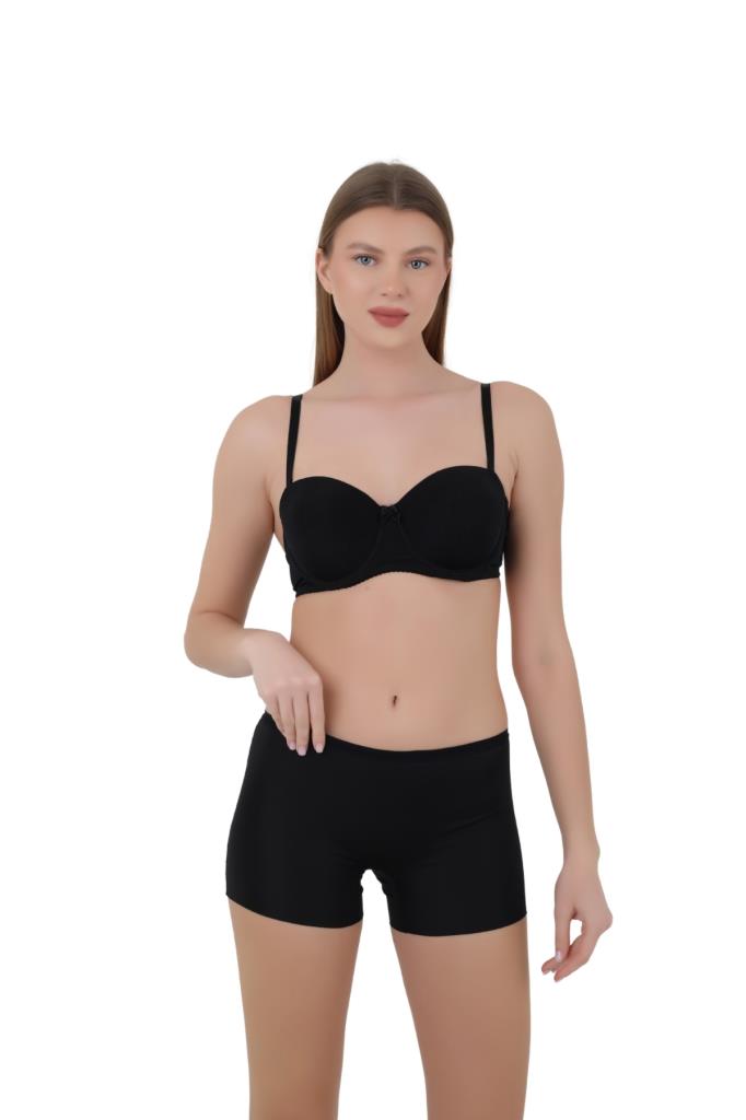 Kadın Boxer Külot - İz Yapmaz Dikişsiz Mikro Kumaş 1'li Özel Paket (Siyah, Beyaz, Ten Renk)