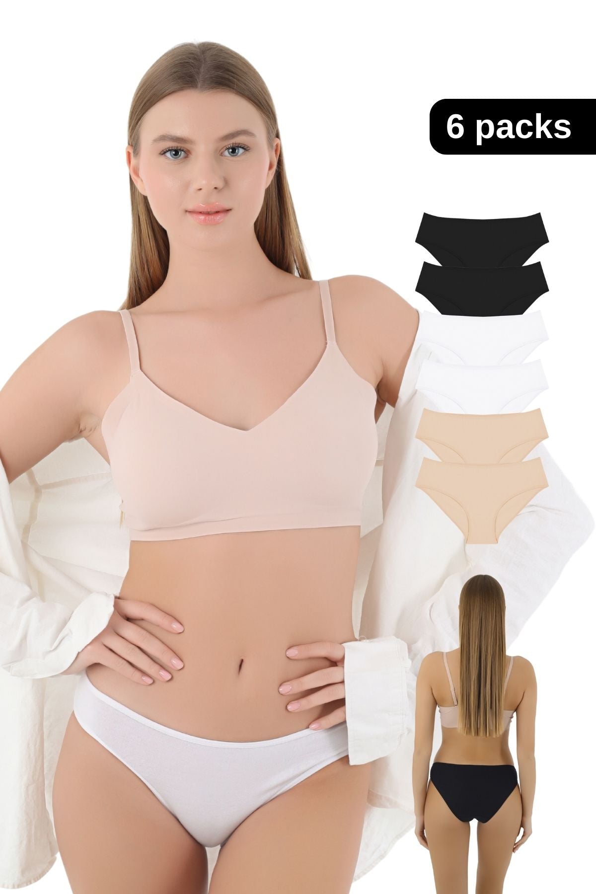 Kadın 6'lı Karışık-2 Slip Külot - Özel Premium Paketinde