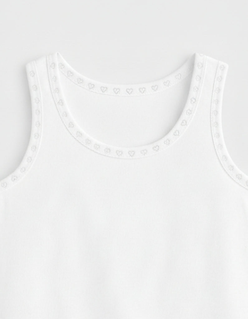 Kız Çocuk %100 Pamuk Geniş Askılı Atlet 6'lı Paket