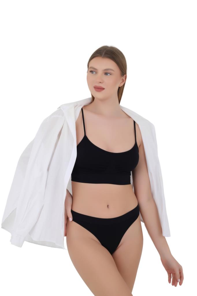 Mikro Fiber Kadın Tanga 1'Lİ Özel Paket - Siyah, Beyaz, Ten | S/M, L/XL