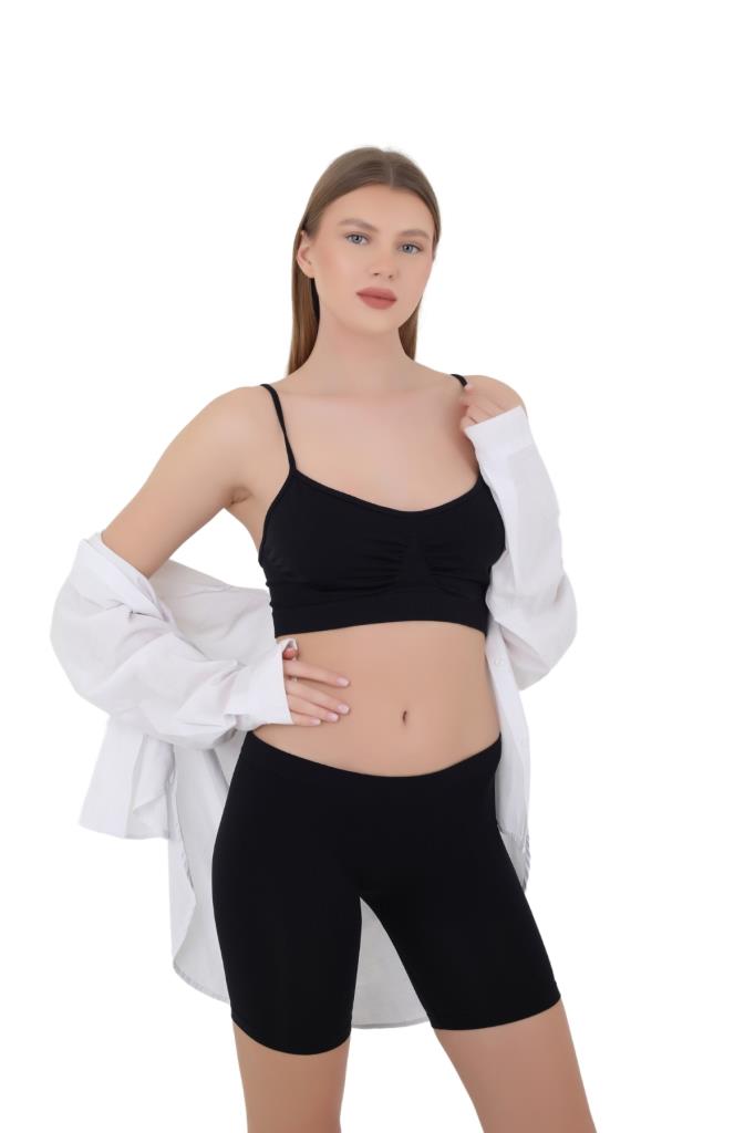 Mikro Fiber Kadın Uzun Boxer 1'Lİ Özel Paket - Siyah, Beyaz, Ten | S/M, L/XL